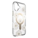 Speck Presidio Lux ClickLock & MagSafe - Etui iPhone 16 Plus (Sunshine Daisies / Clear / Gold)