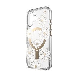 Speck Presidio Lux ClickLock & MagSafe - Etui iPhone 16 (Sunshine Daisies / Clear / Gold)