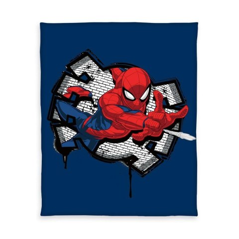 Koc dziecięcy 130x170 Spiderman granatowy polarowy H24