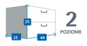 Pudełko kartonowe 2 szuflady poziome SZKOŁA PRZYBORY