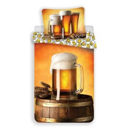 Pościel bawełniana 140x200 Kufel Piwa Beer młodzieżowa 3853