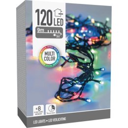 LAMPKI CHOINKOWE ŁAŃCUCH ŚWIETLNY 120 LED TIMER MULTIKOLOR