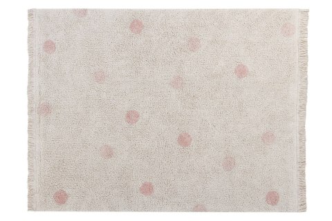 Lorena Canals Dywan bawełniany Hippy Dots Natural Vintage Nude 120 x 160 cm