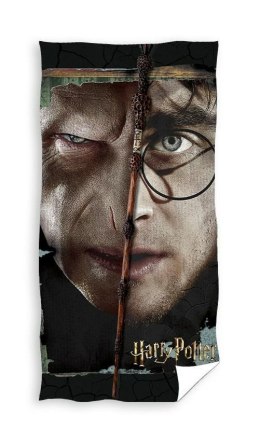 Ręcznik plażowy 70x140 Harry Potter czarny bawełniany 320g/m2 C24