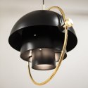 Lampa wisząca Gumis 40cm czarno złota kula ruchome boki v10899 / WYPRZEDAŻ - Ostatnia Sztuka