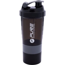 BIDON FITNESS SHAKER 500ML BLACK/GREY PURE 2 IMPROVE