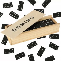 Gra domino rodzinna klasyczna 28 elementów drewniane pudełko 3896-5