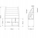 Regał na książki półka pokój dziecięcy pojemnik BS-11110-95
