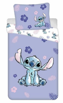 Pościel bawełniana 160x200 Lilo i Stitch fioletowa poszewka 70x80 JF 02