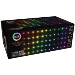 LAMPKI CHOINKOWE KURTYNA ŚWIETLNA ZEW/WEW 120 LED 300X60CM Z PILOTEM RGB