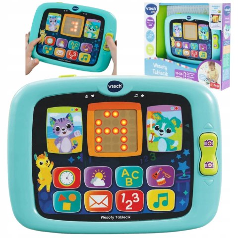 Tablet Wesoły tablecik litery cyfry interaktywny edukacyjny 61800 Vtech