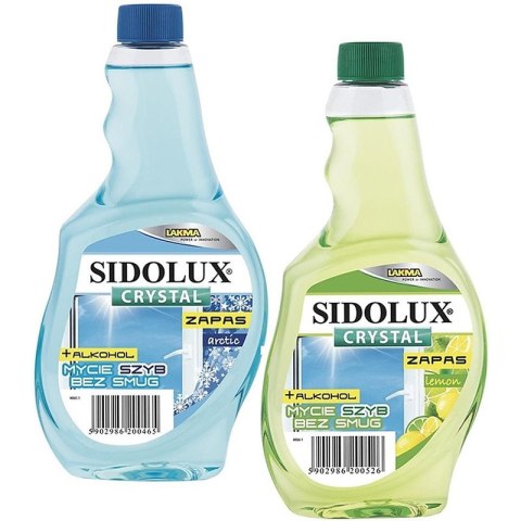 Płyn do szyb Sidolux 500ml zapas Cytryna, CYTRYNA