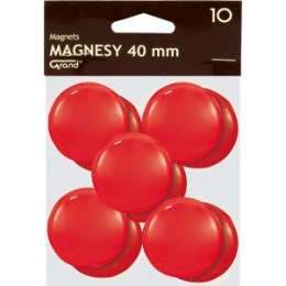 Magnesy do tablic Grand śr.40mm czerwone (10)