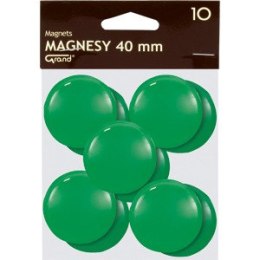 Magnesy do tablic Grand śr.40mm zielone (10)