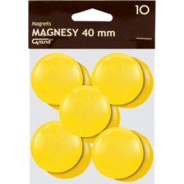 Magnesy do tablic Grand śr.40mm żółte (10)