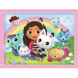 Puzzle 2w1+ Memos Koci Domek Gabi 3+ Gabi z Kocim Przyjacielem Trefl 93382