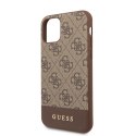 Guess 4G Bottom Stripe Collection - Etui iPhone 11 (brązowy)