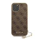 Guess 4G Charms Collection - Etui iPhone 12 Pro Max (brązowy)