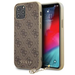 Guess 4G Charms Collection - Etui iPhone 12 / iPhone 12 Pro (brązowy)