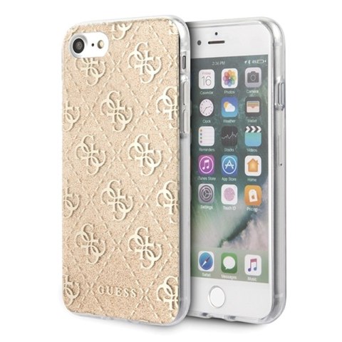 Guess 4G Glitter - Etui iPhone SE 2020 / 8 / 7 (Gold)