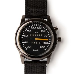 Zegarek na rękę Prędkościomierz czarny materiałowy