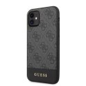 Guess 4G Bottom Stripe Collection - Etui iPhone 11 (szary)