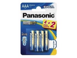 Bateria Alkaliczna Panasonic 1,5V LR03 Evolta AAA - Blister 6 Sztuk