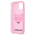 Karl Lagerfeld Choupette Head Glitter - Etui iPhone 12 / iPhone 12 Pro (Pink)