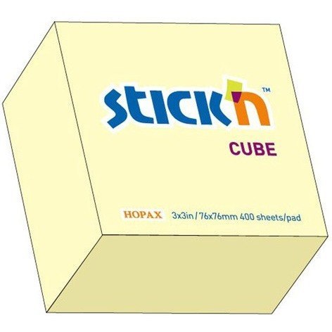 KARTECZKI STICK&#039;N 76 X 76 MM ŻÓŁTE PASTEL (400)