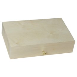 Drewniane Pudełko zamykane z kluczykiem średnie