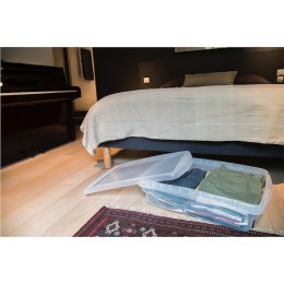 Pojemnik plastikowy pod łóżko 33L z kółkami i pokrywą TRANSPARENTNY