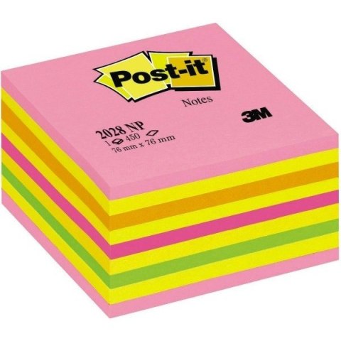 KOSTKA SAMOPRZYLEPNA POST-IT RÓŻOWA CUKIERKOWA 76 X 76 MM 450 KARTEK