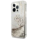 Guess Liquid Glitter 4G Big Logo - Etui iPhone 13 Pro Max (złoty)