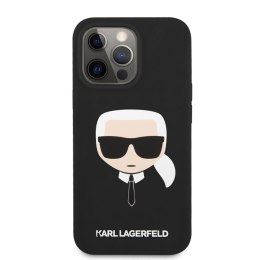 Karl Lagerfeld Liquid Silicone Ikonik Karl`s Head - Etui iPhone 13 Pro Max (czarny)