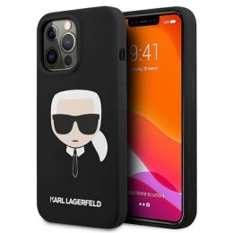 Karl Lagerfeld Liquid Silicone Ikonik Karl`s Head - Etui iPhone 13 Pro (czarny)