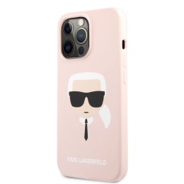Karl Lagerfeld Liquid Silicone Ikonik Karl`s Head - Etui iPhone 13 Pro (różowy)