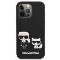 Karl Lagerfeld Liquid Slilicone Karl & Choupette - Etui iPhone 13 Pro Max (czarny)