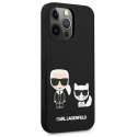 Karl Lagerfeld Liquid Slilicone Karl & Choupette - Etui iPhone 13 Pro (czarny)