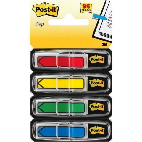 ZAKŁADKI POST-IT STRZAŁKI 684-ARR3 4 KOLORY PO 24 SZT. 12 X 43 MM