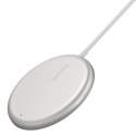 Baseus Simple Mini - Ładowarka indukcyjna bezprzewodowa Mag Safe 15 W (biały)
